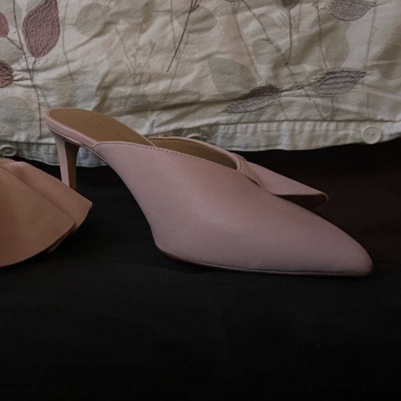 Rebecca Minkoff Giov Pink Heeled Mules - Picture 2 of 7